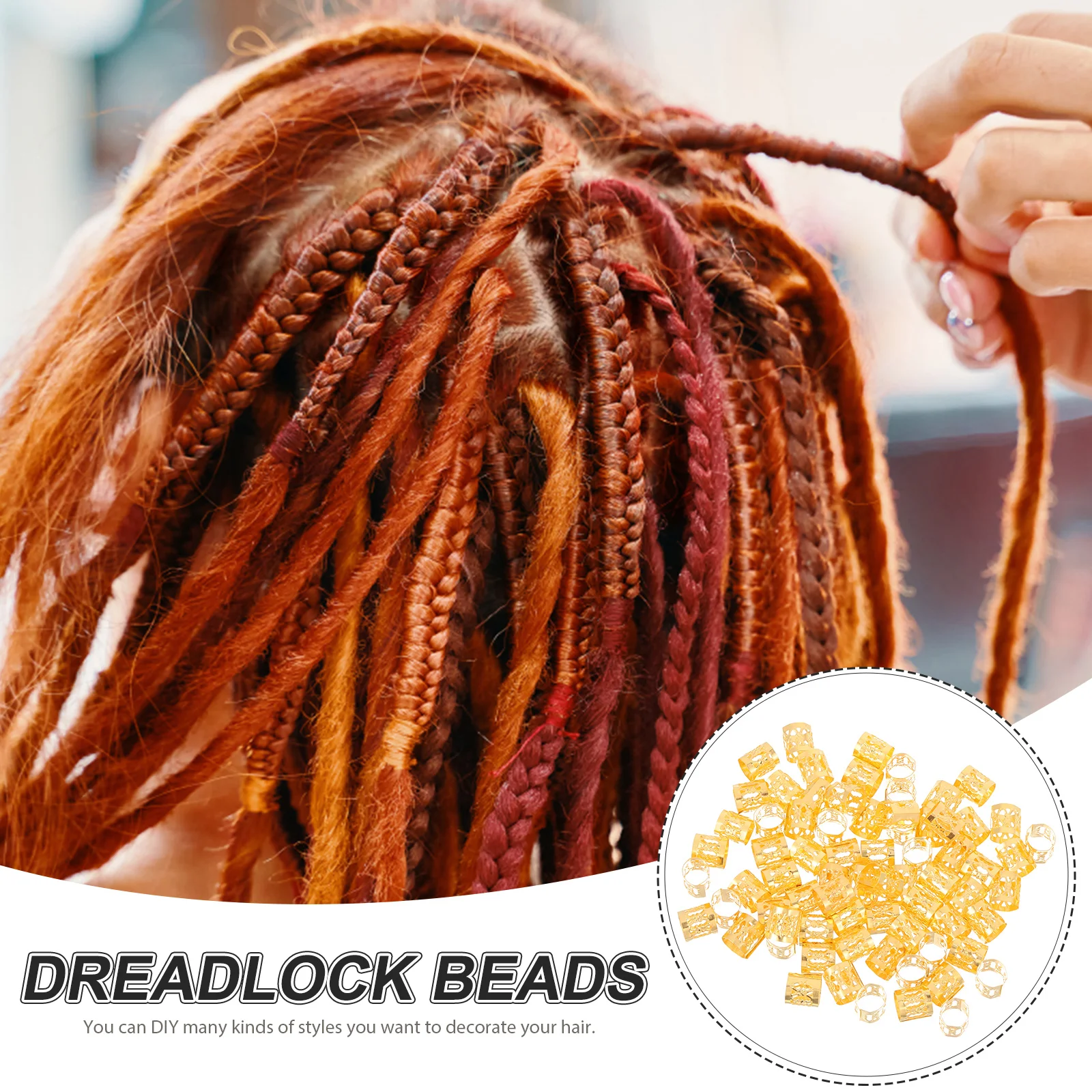 

300 шт., подвески для кос, кольца для волос для косичек, бусины для дредов, манжеты, ювелирные аксессуары, железный материал, долговечность, свадебная вечеринка