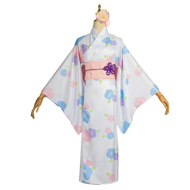 Ram Cosplay Anime Re:Zero Kara Hajimeru Isekai Seikatsu Costume Japanese Woman Rem Kimono Dress Wig Set MN4