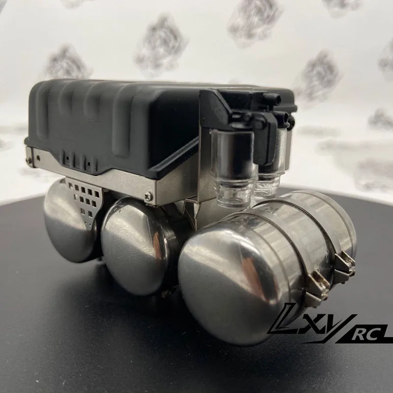 1:14th مقياس معدني محاكاة صندوق البطارية خزان الغاز ل Tamiya مركبة يتم التحكم بها عن بُعد سكانيا 770S R620 فولفو بنز أروكس مان TGX سيارة #5