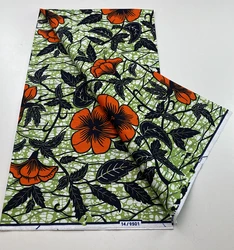 100% Cotton Veritable Wax Ankara Print Fabric Textile For Dress Real African Dutch Dye Block For Fabrics 6 Yards Sewing