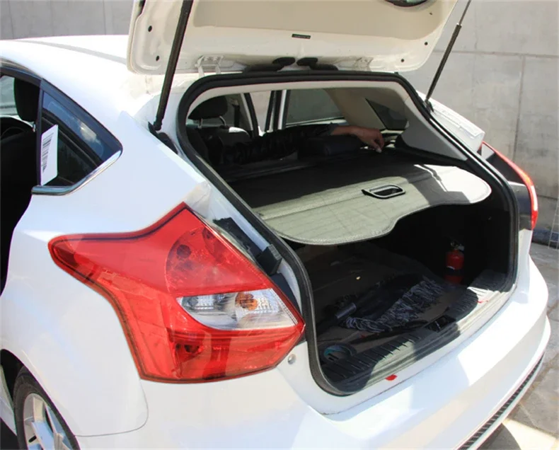 Rear Trunk Cargo Cover For Ford Focus hatchback 2012-2019 Shield Shade Curtain Partition Board Privacy Security Accessories