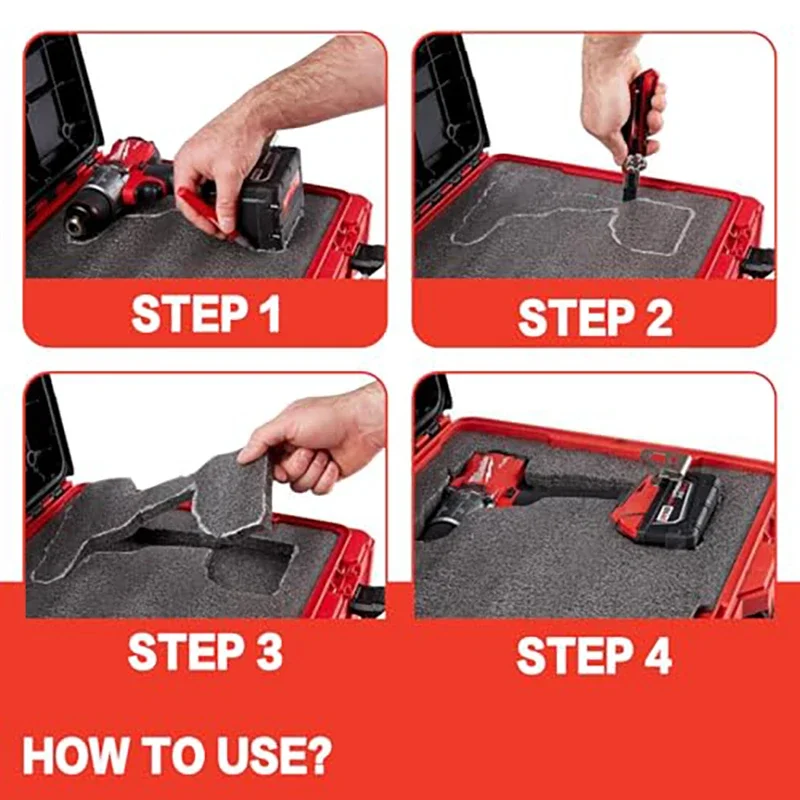 Tool Box Foam,Polyethylene Tool Foam Inserts for Cases,EPE Foam for Organizer Cases Drawer Liner,Camera Toolbox Storage Shadow