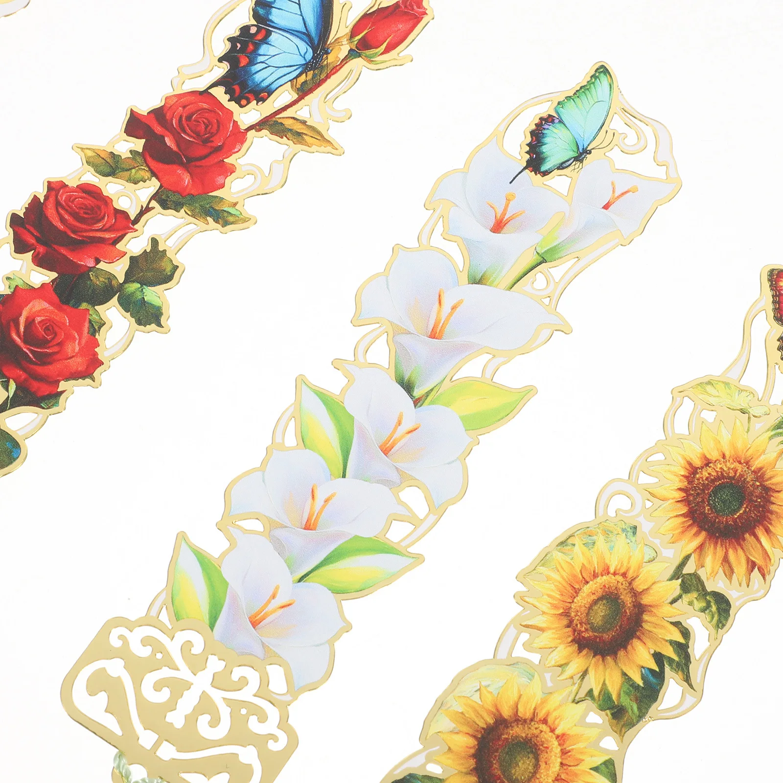 4 قطعة الإشارات المرجعية زهرة معدنية شرابة فريدة من نوعها لوازم القراءة اليدوية لمحبي الكتاب المرجعية الزخرفية السائبة كتاب الملحقات #3