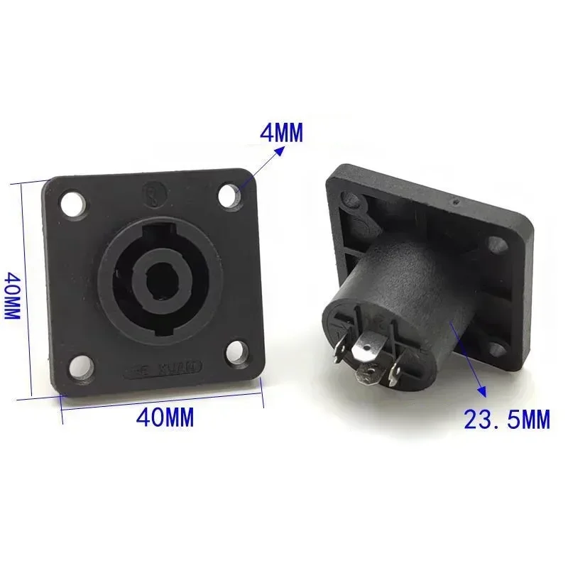 5/20Pcs XLR 4 Pin / 4Pole Speakon Panel Mount Board Connector Powercon XLR Audio 4-Core Socket Round Base Square Base