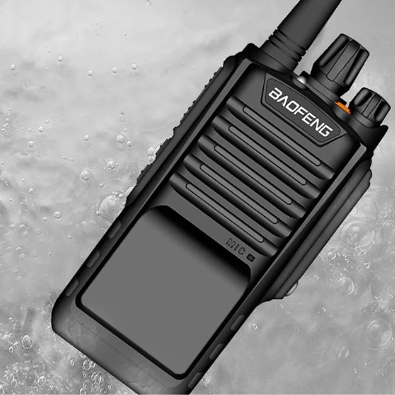 Baofeng walkie-talkie de alta qualidade ip67 à prova d'água resistente a quedas bateria de grande capacidade chamada criptografada intercomunicador portátil ao ar livre