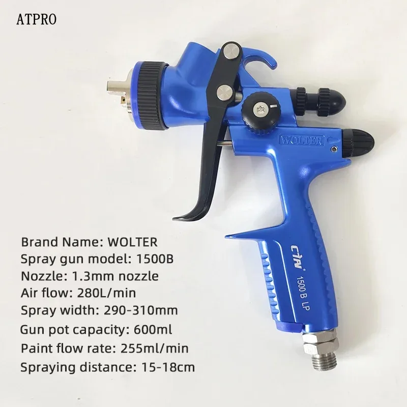 Wolter-Aerografo, 1,3 mm, 15000 b, inchiostro, a base d'acqua, professionale, automobilistico, strumenti di verniciatura