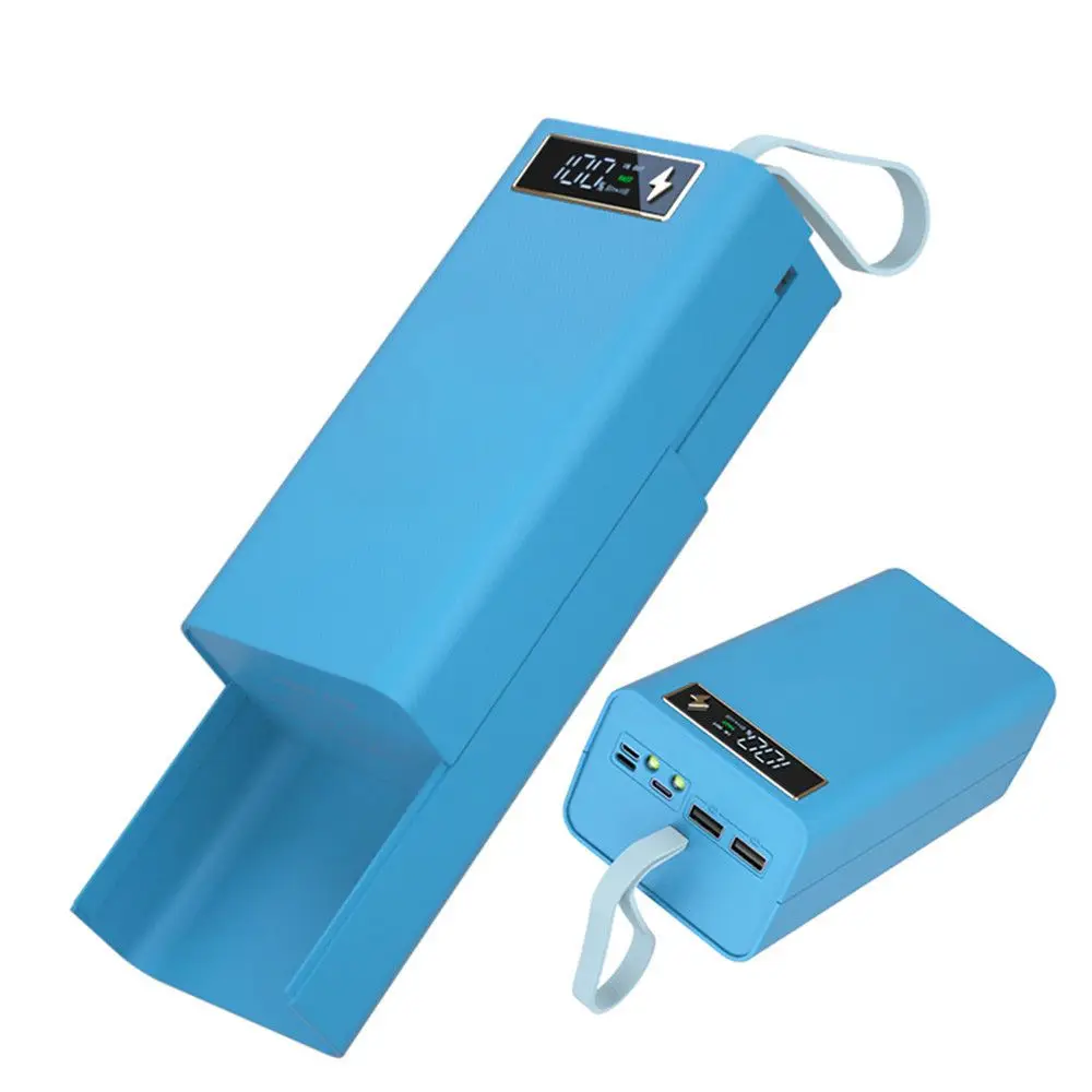 21x18650 Battery Storage Box Dual USB Charge18650 Battery Power Bank Case Shell with LED Light