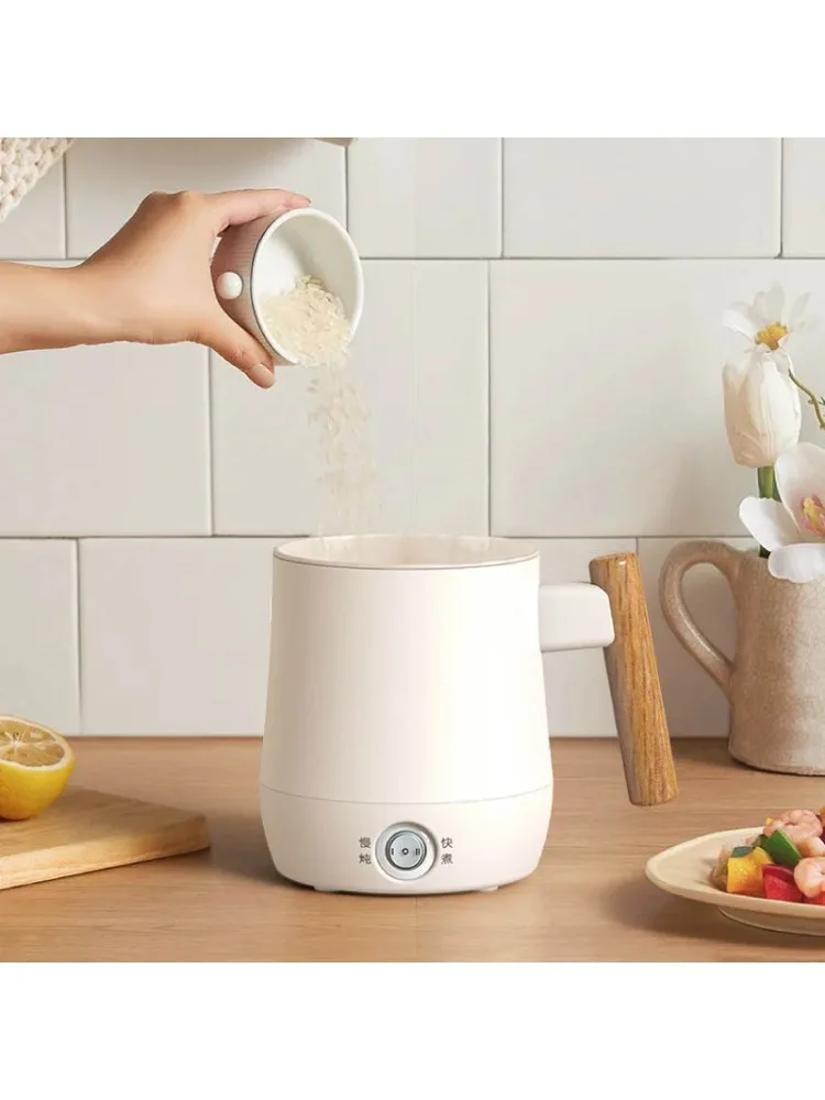 600ml Elektrischer Reiskocher, Gesundheits-Wasserkocher, Wärmeisolierter Wasserbecher, Antihaftbeschichteter Topf, Tragbarer Nudelkochtopf 220V