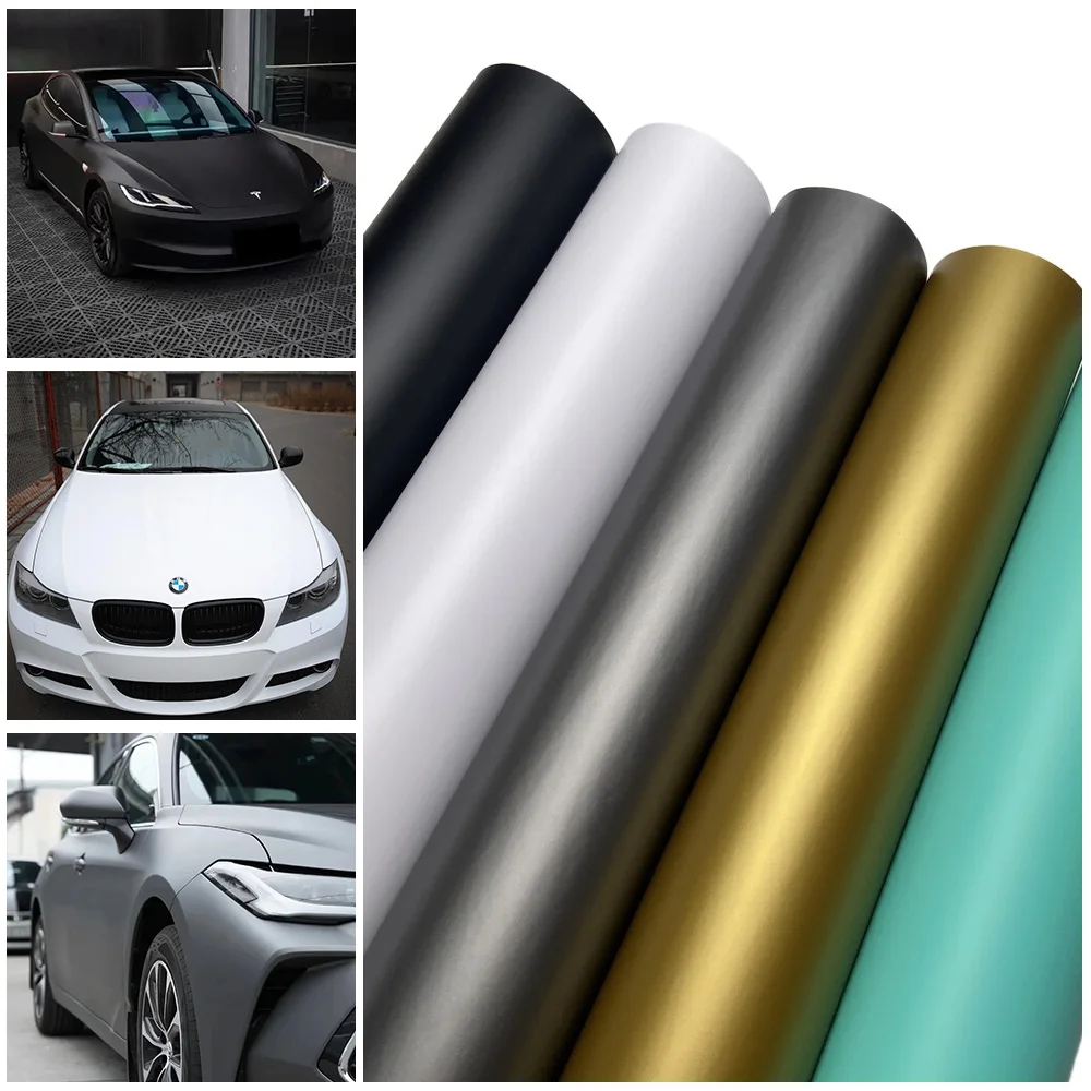 

Matte Vinyl Wrap Film Motorcycle Interior Body Styling Grey Black White Car Sticker Decal with Air Release