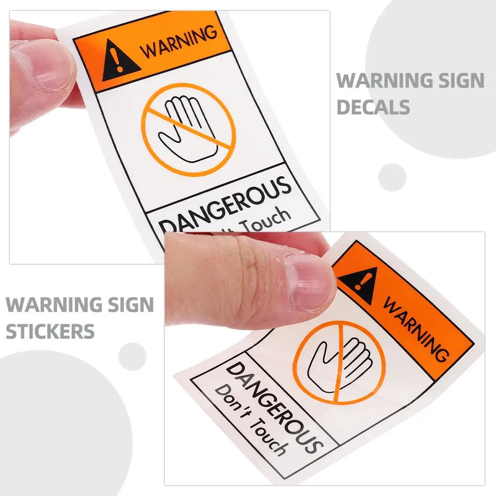 3pcs Safety Warning Labels Do Not Touch Stickers Caution Danger Decal Signs High Visibility Machine Factory Use