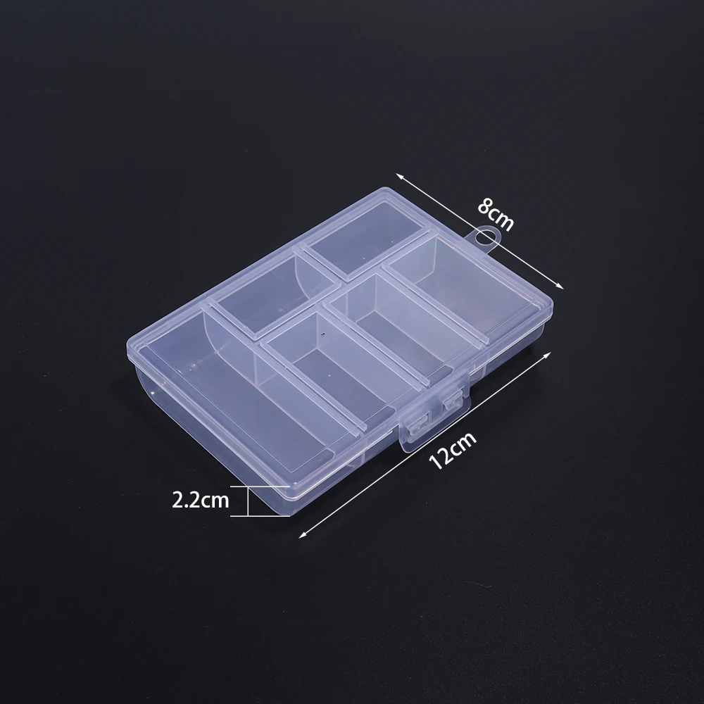 Commercio all\'ingrosso 6 Slot Monili Scatole Bianco Mestiere Organizer Perline di Stoccaggio Cassetta Degli Attrezzi di Plastica Regolabile