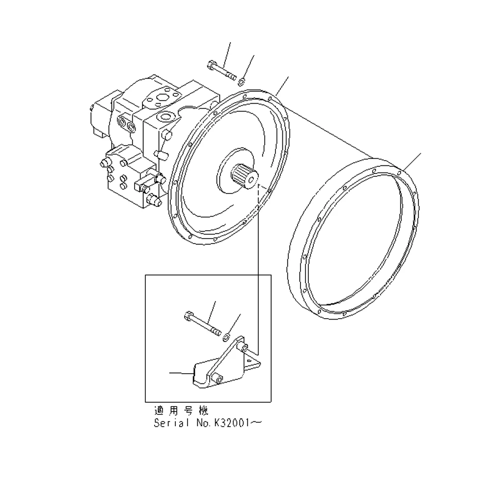 

Hydraulic Pump Assembly 21P-60-K1502 21P-60-K1503 For PC150-6K PC160-6K PC180-6K PC200EL-6K PC200EN -6K PC200-6E Excavator
