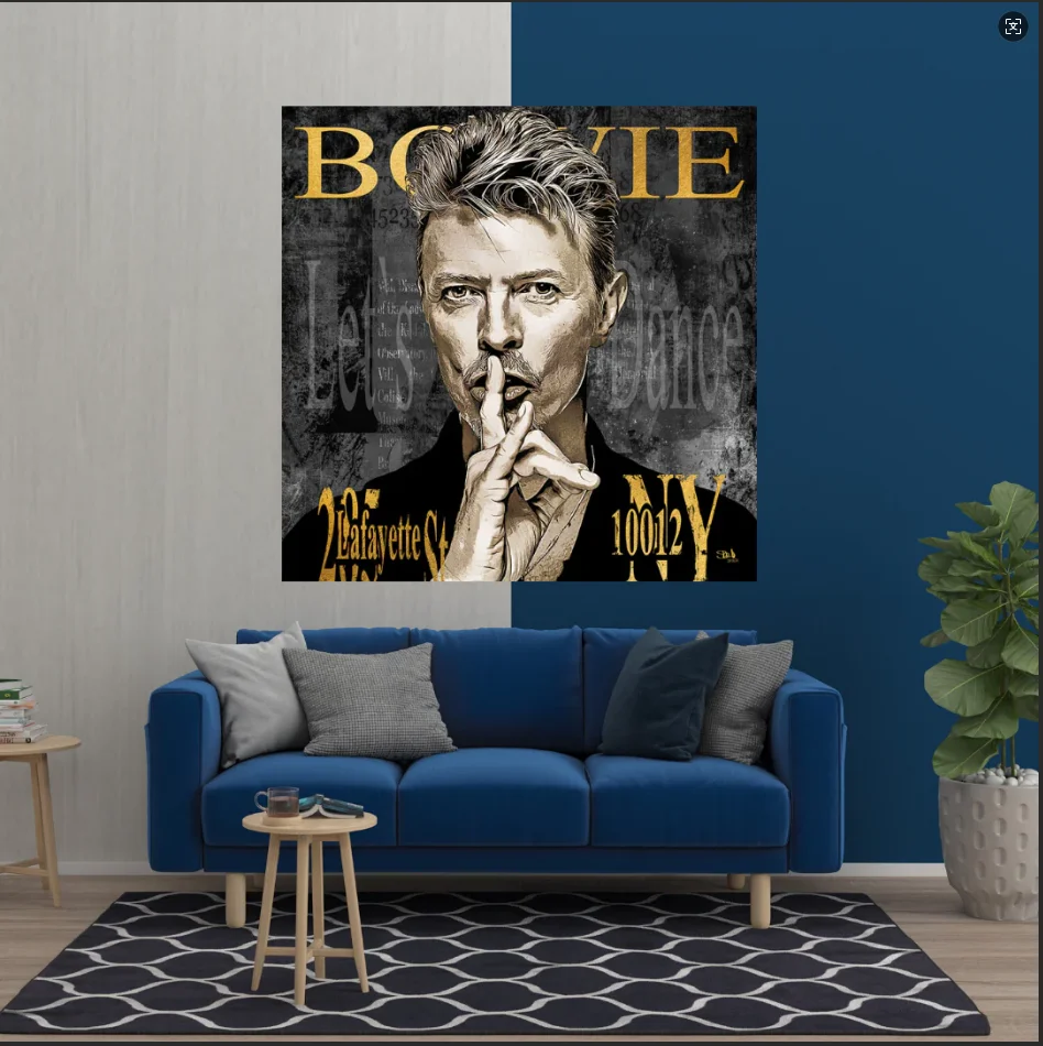 David Bowie Singer Canvas Wall Art Music Legend Pop Culture 