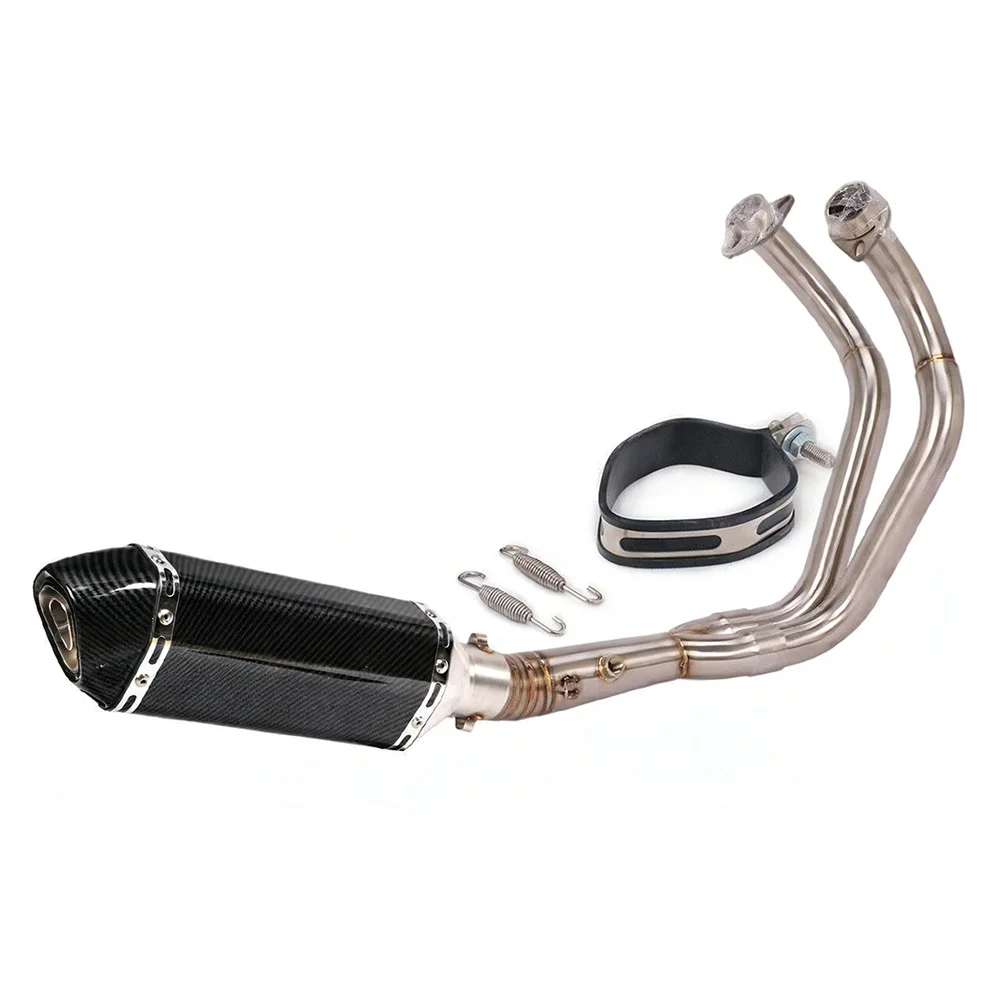 Komplettes Auspuffsystem mit Frontrohr und Schalldämpfer für Yamaha MT07 FZ07 XSR700 2014-2020 Auspuffrohre – Detail 6
