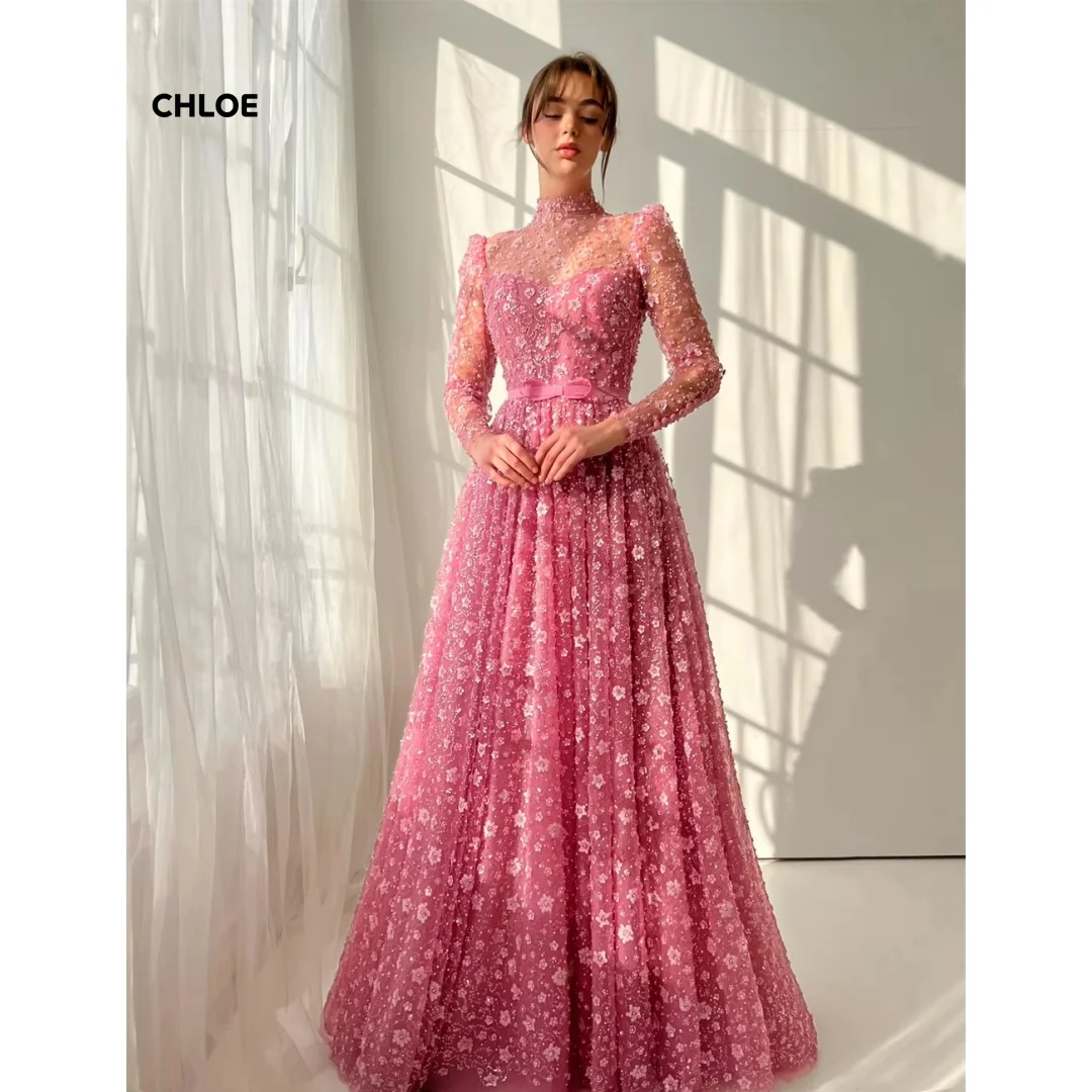 Round Collar Wedding Party Dress Woman 2025 Line A Custom Made Very Luxurious Evening Dresses High Quality High Quality Prom