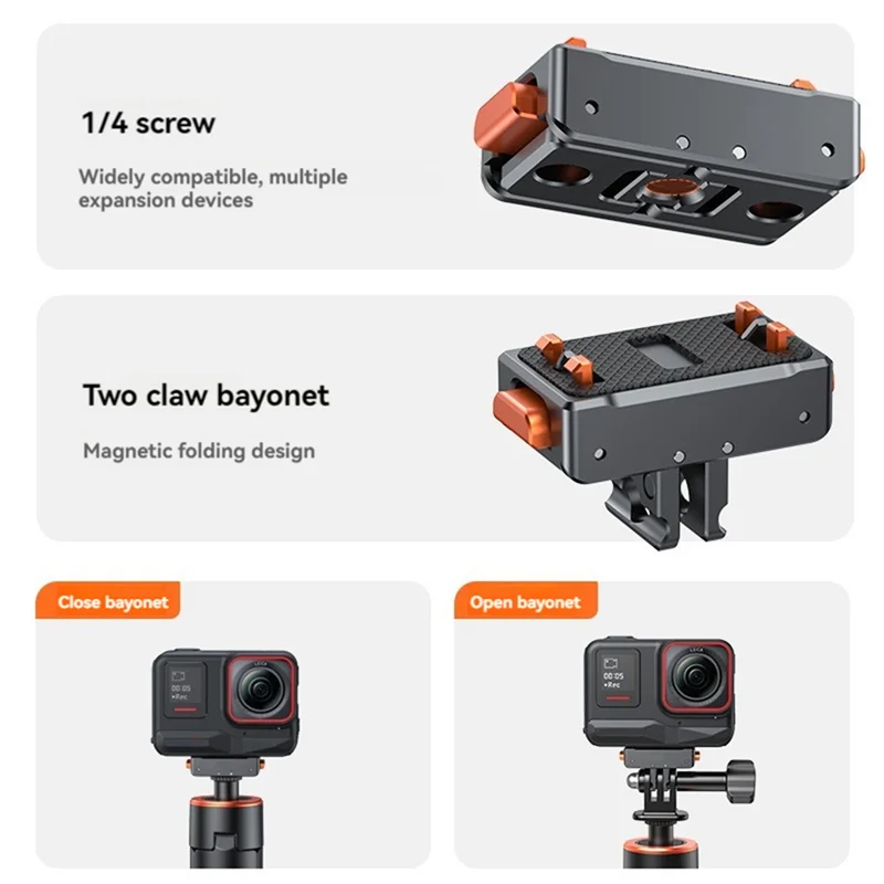 ل Insta360 Ace/Ace Pro المغناطيسي الإفراج السريع جبل اثنين مخلب محول ل Insta360 Ace/Ace Pro ملحقات الكاميرا-BTFL