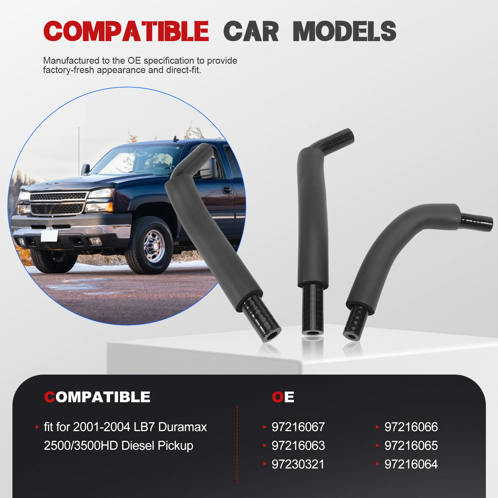 

Low Pressure Fuel Line Kit for LB7 Dura-max 2500/3500HD 2001-2004 6.6L Diesel Pickup