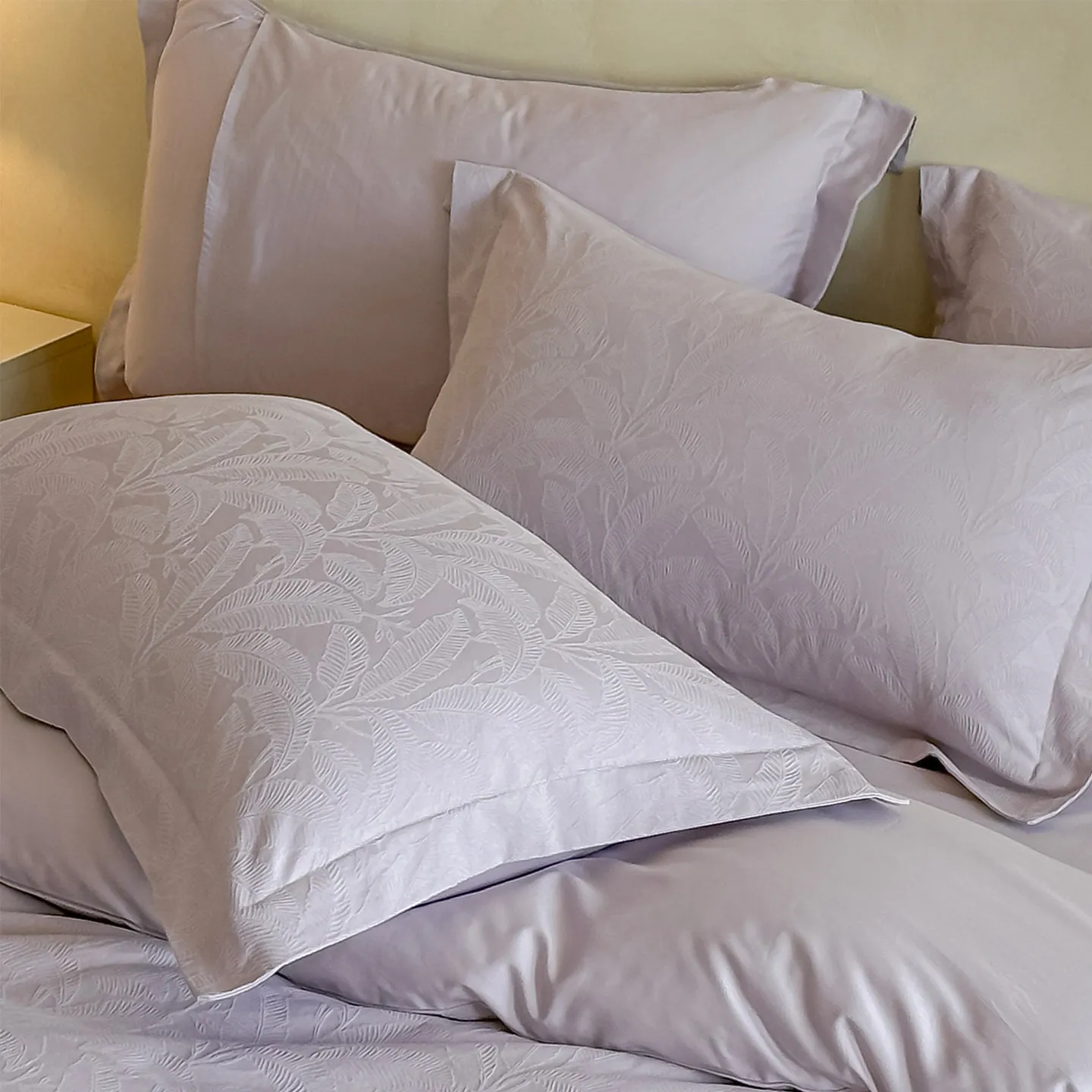 Class A high-end pure cotton light luxury 100 long staple cotton pillowcase pair 48*74 pure cotton sateen jacquard pillowcase si