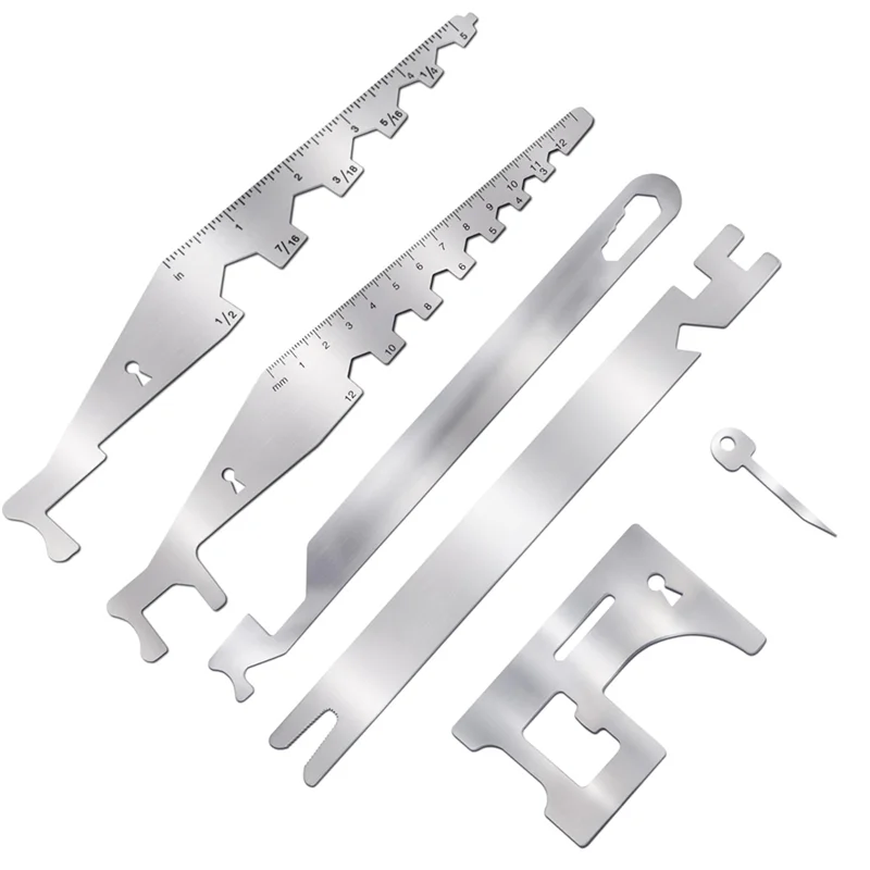 T19C 6Pcs Universal Tool Kit,High Elastic Stainless Steel Repair Tools,Multipurpose Home Tools Set