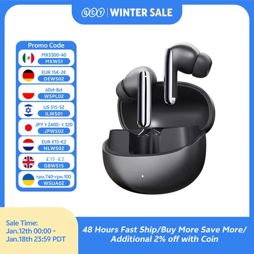 QCY MeloBuds Pro ANC Bluetooth 5,3 auriculares inalámbricos 46dB híbrido ANC alta resolución LDAC auriculares 6 micrófonos 34H detección en la oreja