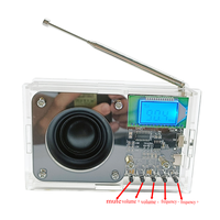 Rechargeable DIY Electronic Kit DSP FM Radio Receiver Module 76-108MHz DIY Radio Speaker Kit Frequency Modification LCD Display