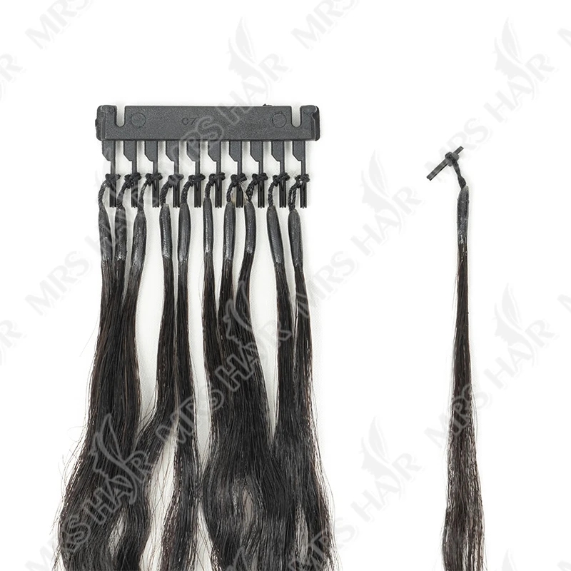 Estensioni dei capelli 6D Capelli umani Estensioni dei capelli lisci crespi Remy Micro piccoli punte metalliche invisibili Bonds cheratina 16-24 pollici