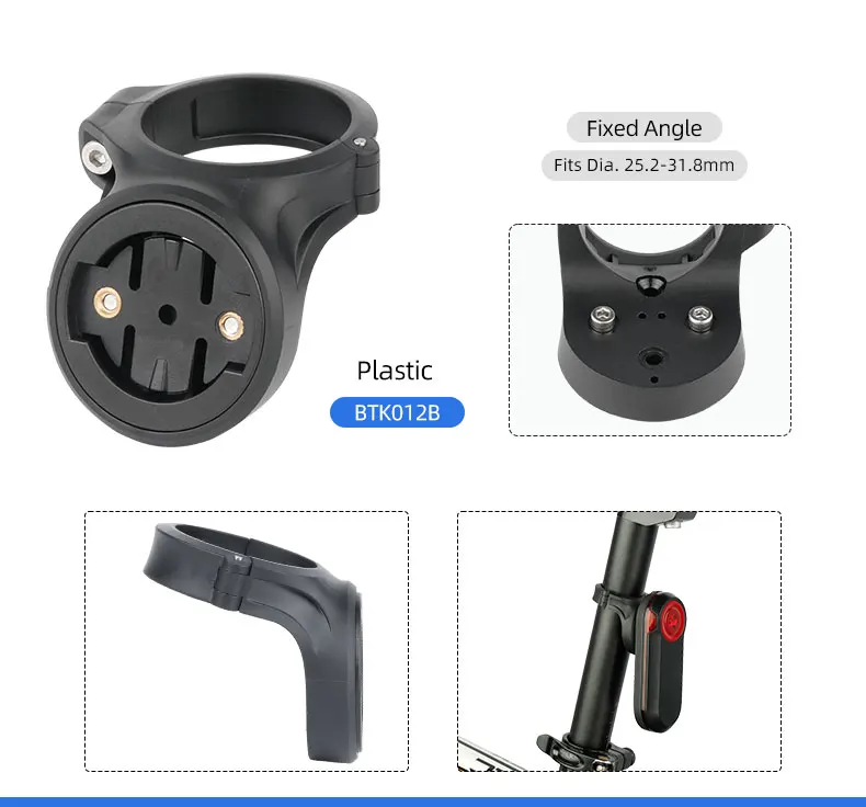 Fahrrad Sattelstütze Rücklicht Halterung für Garmin Varia Radar Rück RTL510 515 500 Magene L508 Bryton R300L Lampe Stehen – Detail 2