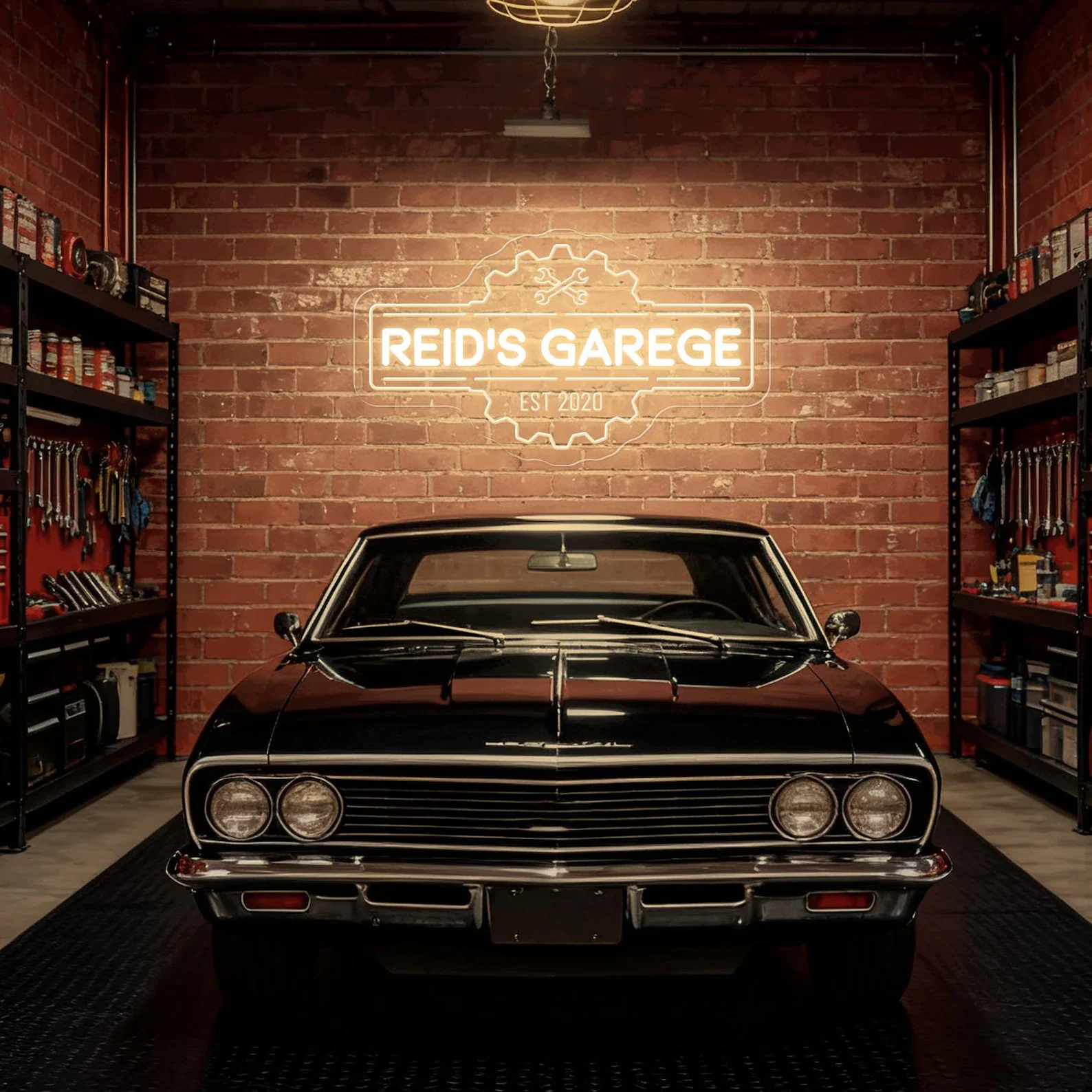 Custom Garage Name Neon Sign,Garage Decor,Man Cave Gift, Gift for Dad,Workshop Car Sign,Custom Neon Sign,Speed Shop Car Sign