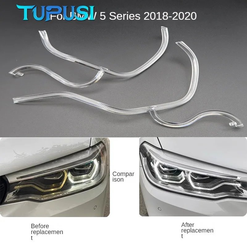 

Angel Eye для BMW 5 серии G30 G38 2018-2020 светодиодный DRL направляющая пластина световодная трубка направляющая фара дневного света