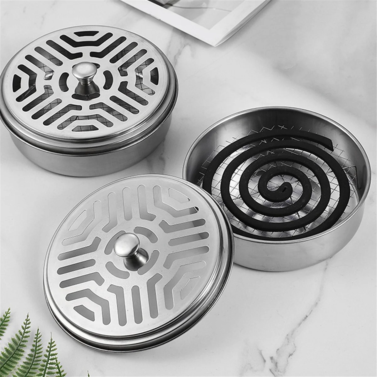 Stainless Steel Repellent Incense Plate Incense Holder Incense Plate Tray Incense Burner Box