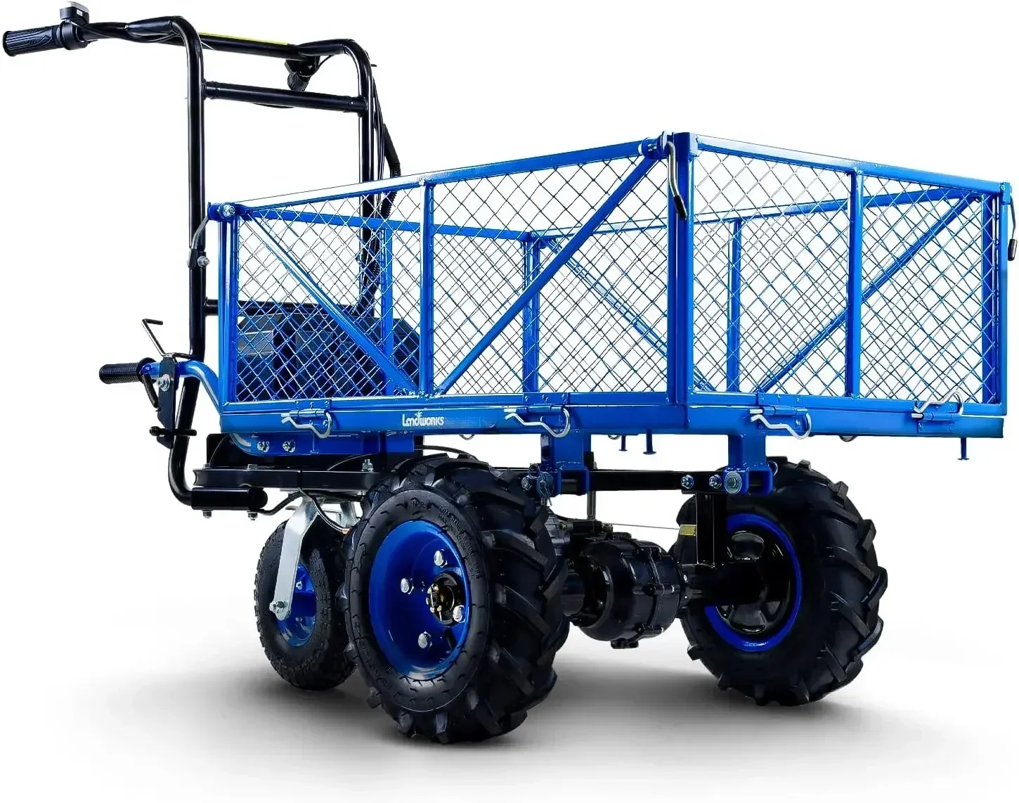 

Utility Service Cart Wheelbarrow Power Wagon Super Duty Electric 48V DC Li-Ion Battery Powered 500LBS Load & 1000LBS