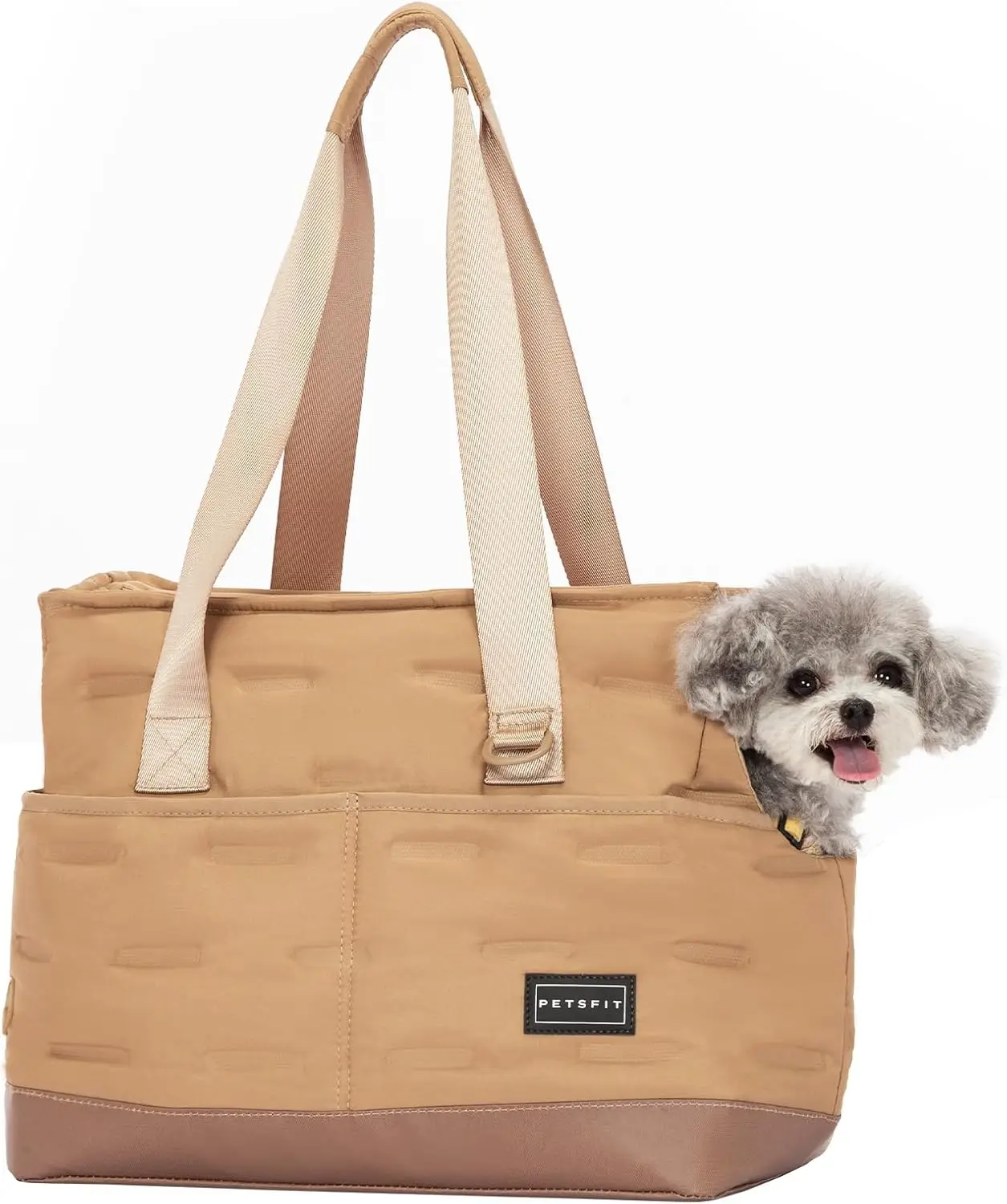 

Portable Pet Carrier Tote with Adjustable Leash, Waterproof Bottom & Pockets for Small Dogs and Cats