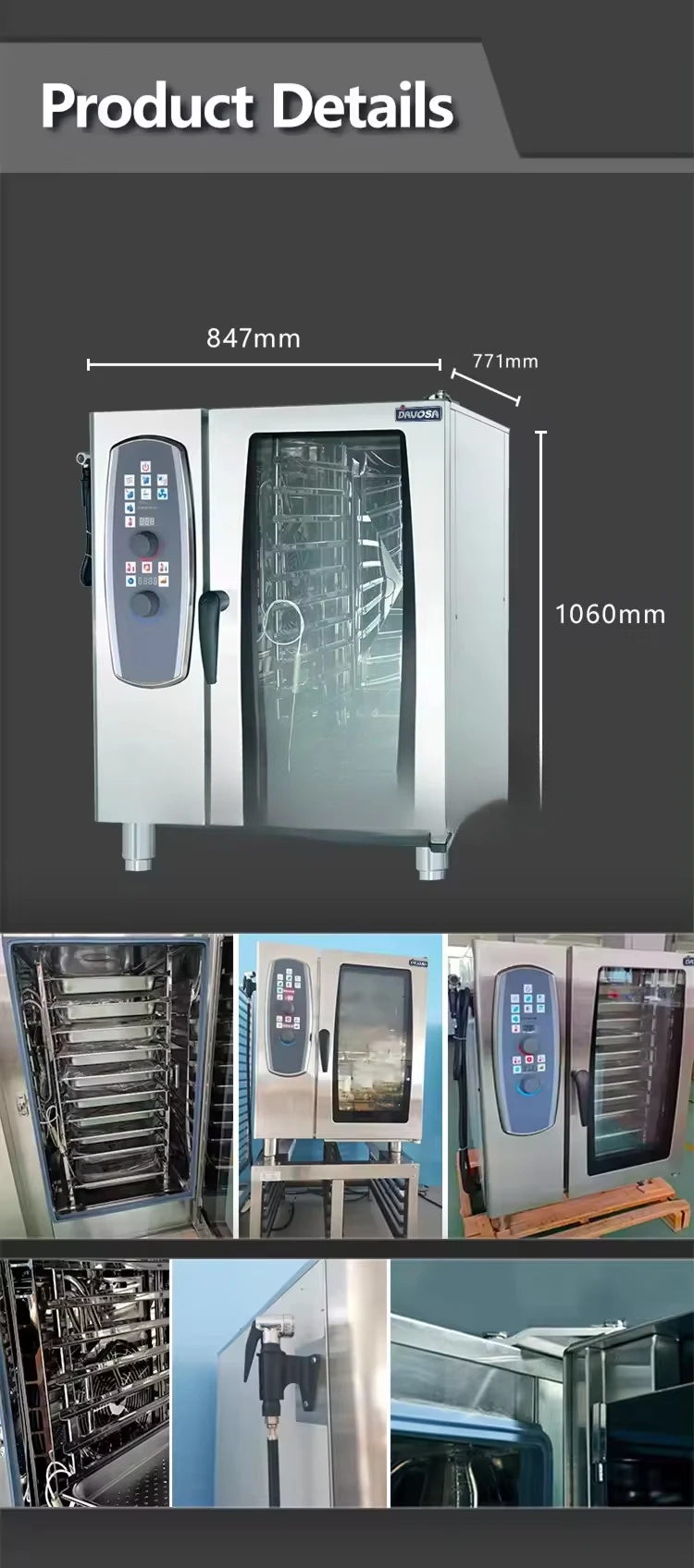 Steam convection ovens, nut, corn, fruit and vegetable processing bakeries and catering equipment