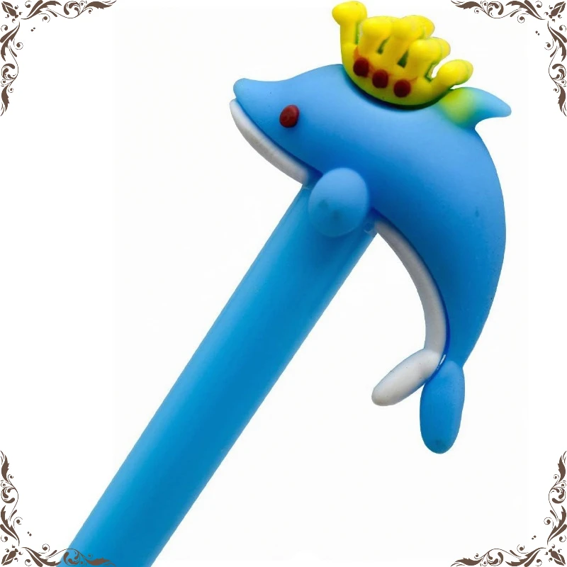 36Pcs Creative Cartoon Crown Dolphin Shape Gel Pen Fish Whale Cute Kawaii School Stationery