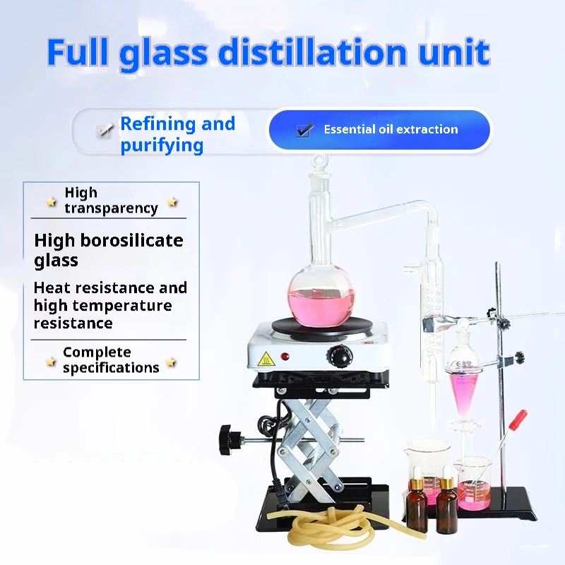 Essential Oil Extraction Separator Device Distillation Condenser Distilled Water Purification Extraction Full Set