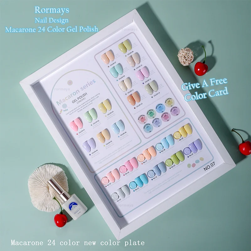 Rormays-esmalte de uñas en Gel para decoración de uñas, barniz semipermanente UV LED, 24 colores, 15ML, venta al por mayor