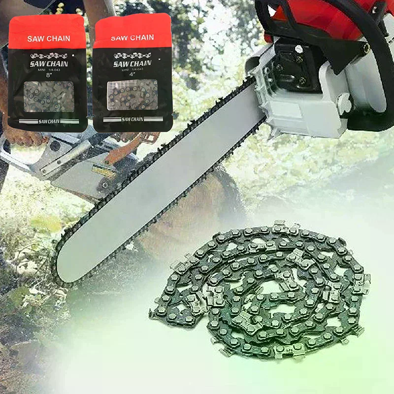 4/6/8/12/14/16 Inch Chainsaw Chain Metal Spare Parts Link Saw Blade For Electric Saw Accessories Wood Cutting