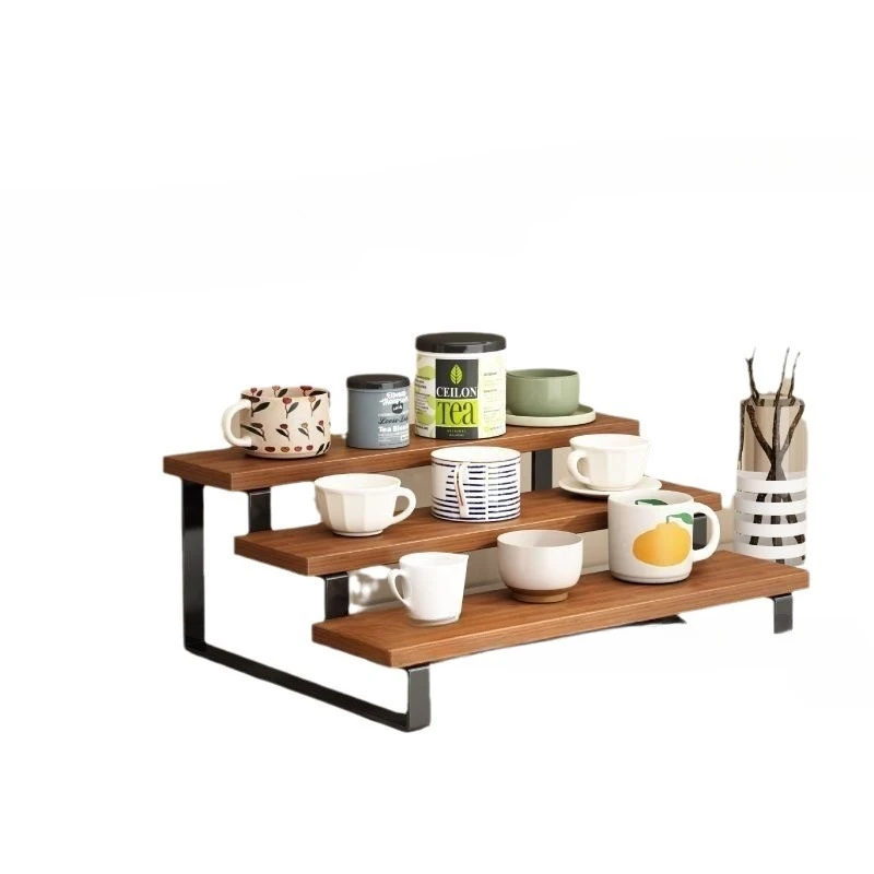 

Solid wood multi-layer storage rack Home balcony Succulent potted plant