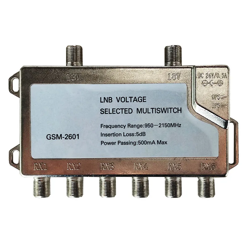 2 *6 디스큐 스위치 아연 위성 멀티스위치 LNB 전원 방수 독립형 TV 스위치 950-2150MHz