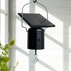Wind Spinner Solar Motor with Hook Solar Powered Wind Chime Ornament Rotating Outdoor Decor Wind Spinner Solar Motor