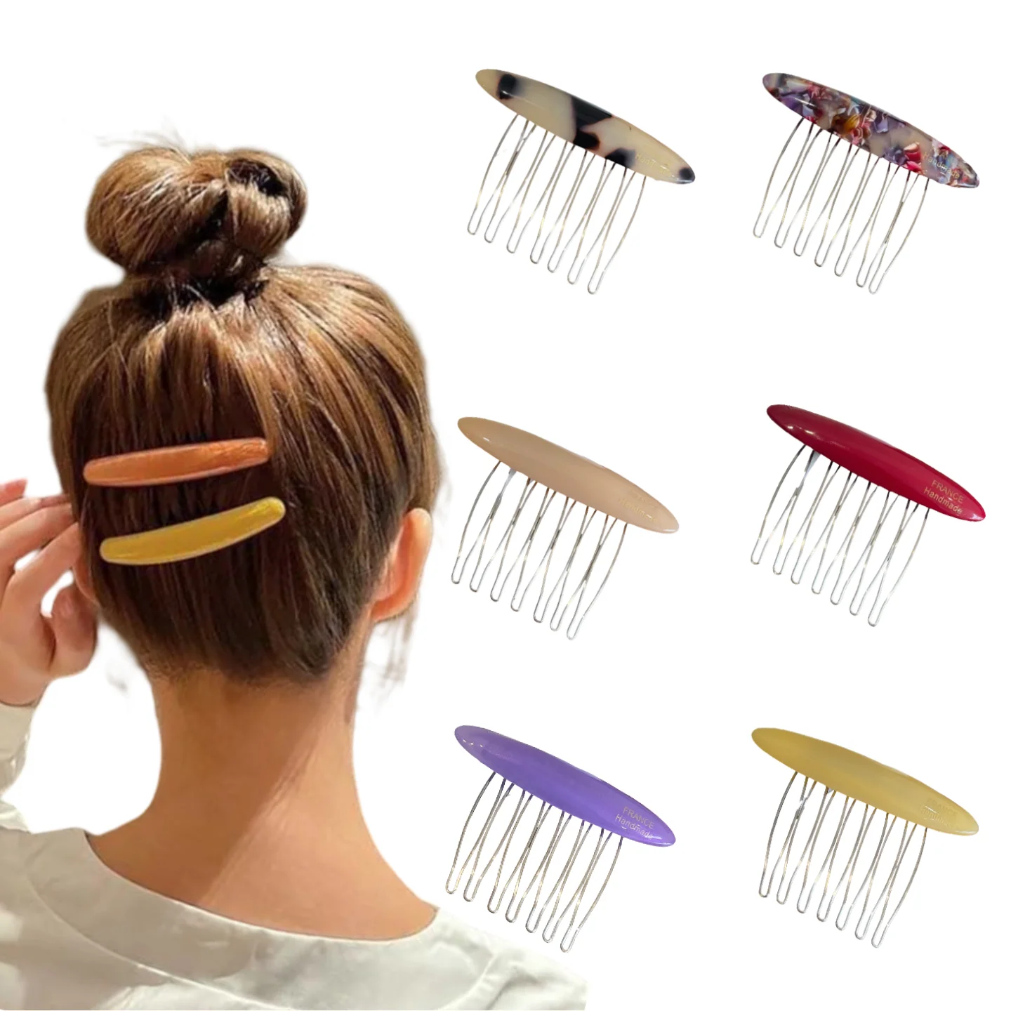 

Dowell Korean Style Hair Comb Clip Acetate Material Broken Hair Finishing Tool Women's Hair Accessories