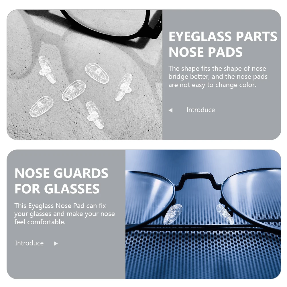 

Non Slip Silicone Nose Pads for Eyeglasses Screw Type Durable Comfortable Glasses Nose Piece Cushion Supports