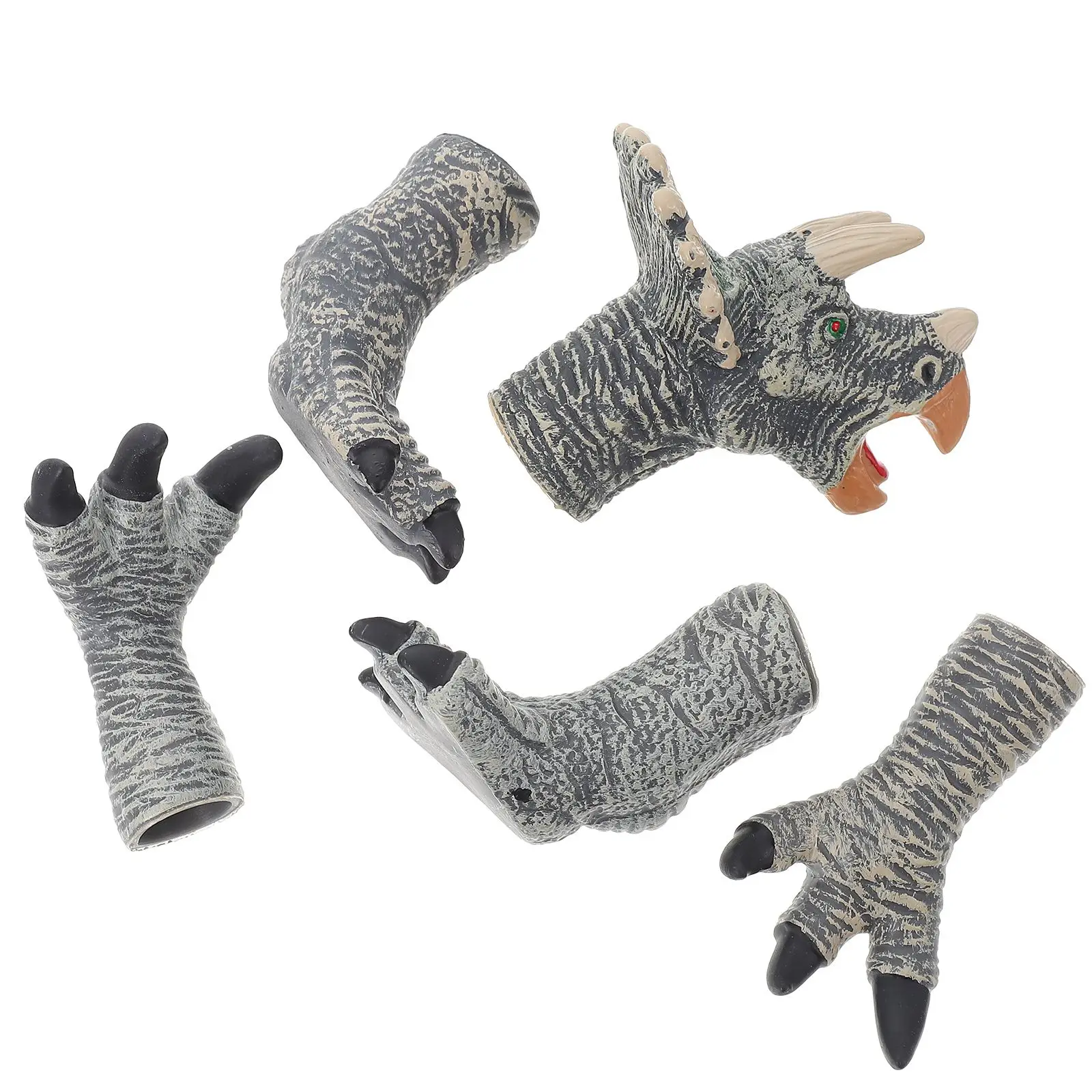 Dinosaur Finger Puppet Interactive Claw Toy Hand Role Play Performance Gloves Dinosaurs