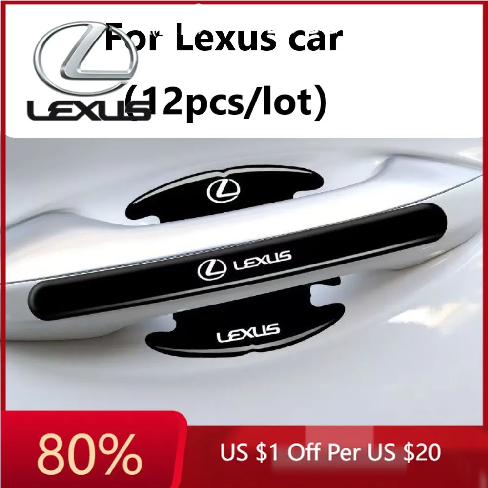 

2026 Hot Interior Stickers Car Door Bowl Handle Protector Film Sticker Accessories For Lexus GS GX IS LS LX NX RX LC RC CT200H G