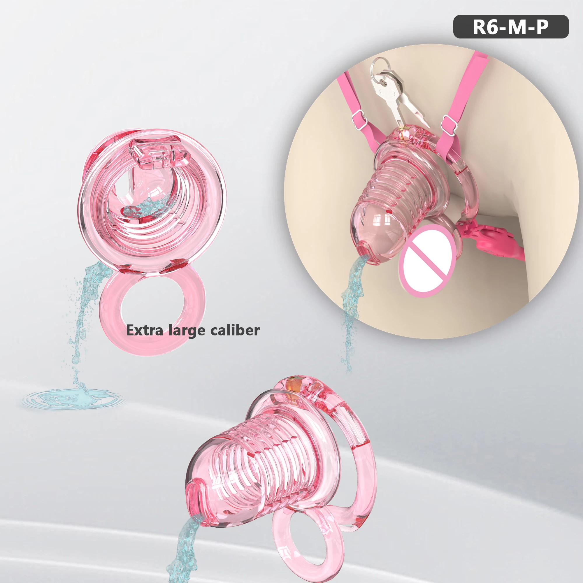 NEW Stretchable Male Chastity Cage with Anal Plug Remote Control Adult Sex Toy for Men Gay Sissy Urethral Lock 6 Size Peins Ring view 3