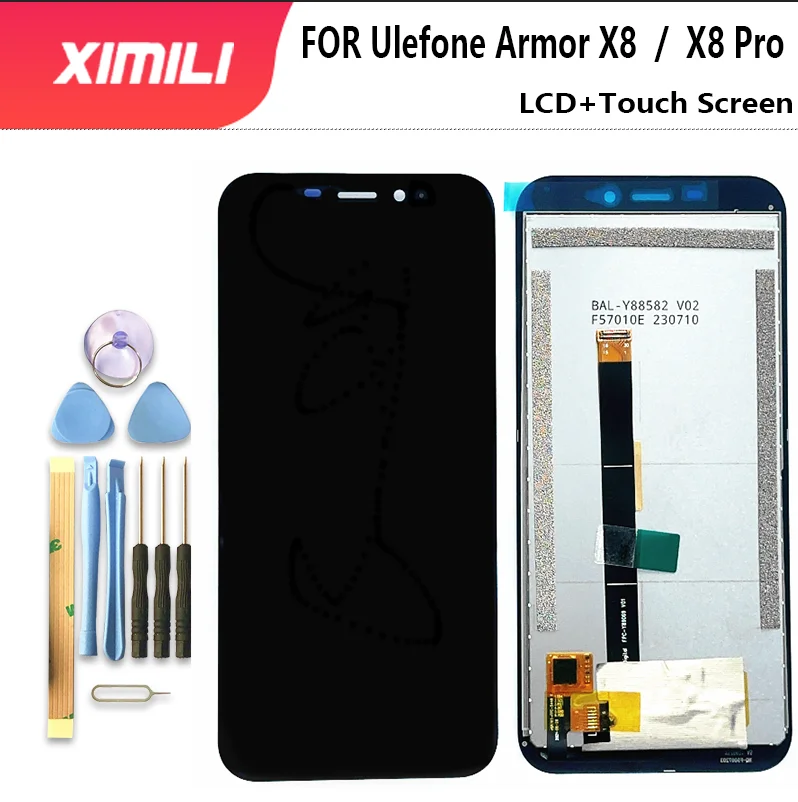 100% Original 5.7 inch LCD&Touch Screen Digitizer Display Module Repair Replacement For Ulefone Armor X8 X8 Pro Cellphone