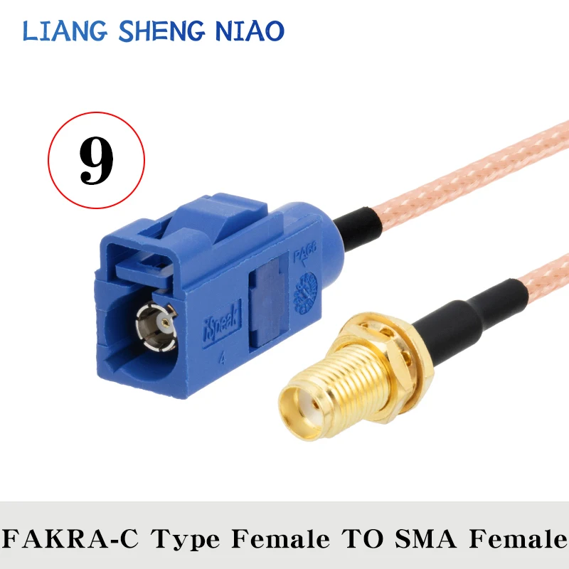 Imagem -03 - Fakra c Masculino Feminino Rg316 Cabo Coaxial Rádio de Carro por Satélite Gsm Telefone Celular 50ohm Telemática Extensão