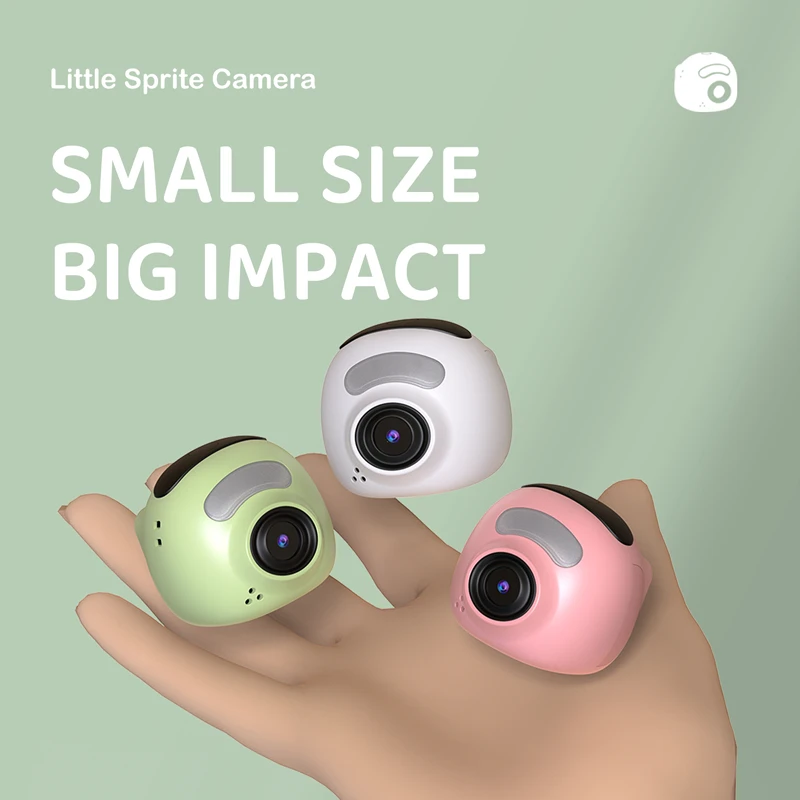 Little Sprite Camera 48MP 1080P Kids Mini Digital Camera 1.47 Inch Screen Vlog Video Recorder with Filters Student Travel Gift