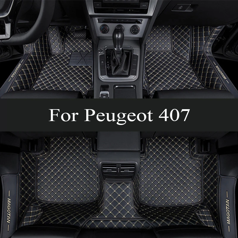 

Car Floor Mats For Peugeot 407 2004~2010 Carpets Rugs Interior Parts Leather Mat Protective Pad Car trunk mat 2005 2006 2007