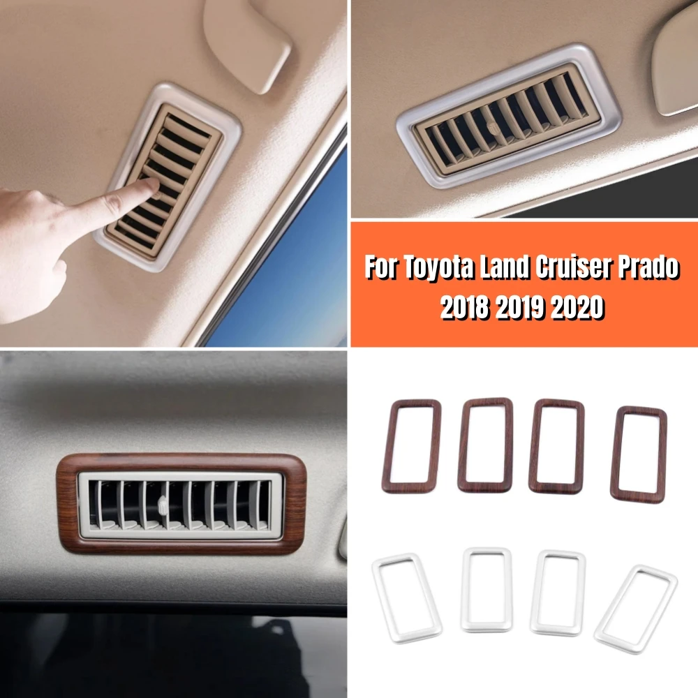 

For Toyota Land Cruiser Prado 150 2018 2019 2020 ABS Car interior Styling Trim Air Rear Top Outlet Cover Decoration Accessories